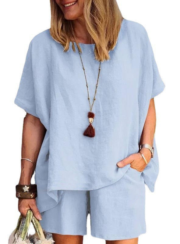 Women's Casual Shirt and Shorts Set