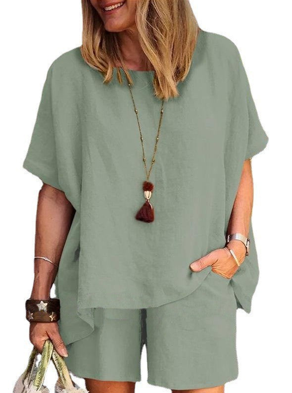 Women's Casual Shirt and Shorts Set