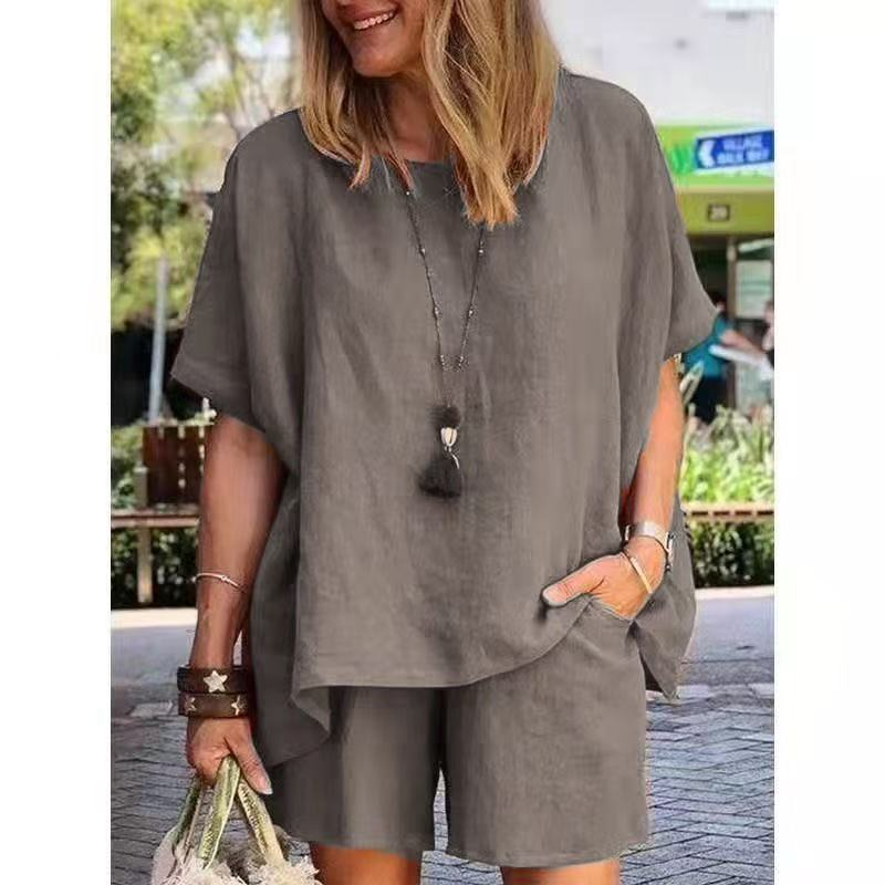 Women's Casual Shirt and Shorts Set