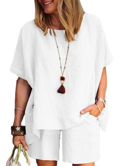 Women's Casual Shirt and Shorts Set