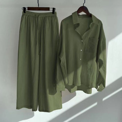 Women's Casual Shirt and Trousers Set