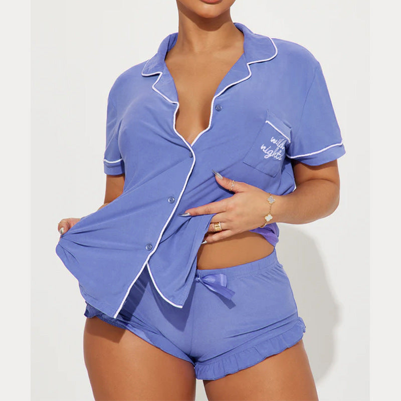 Women's Casual Short-Sleeve Pajama Set