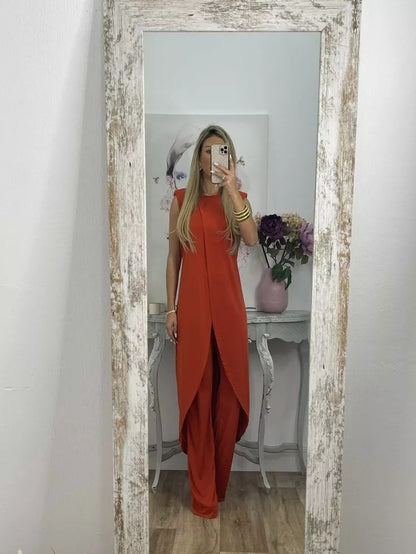 Women's Casual Sleeveless Two-Piece Set