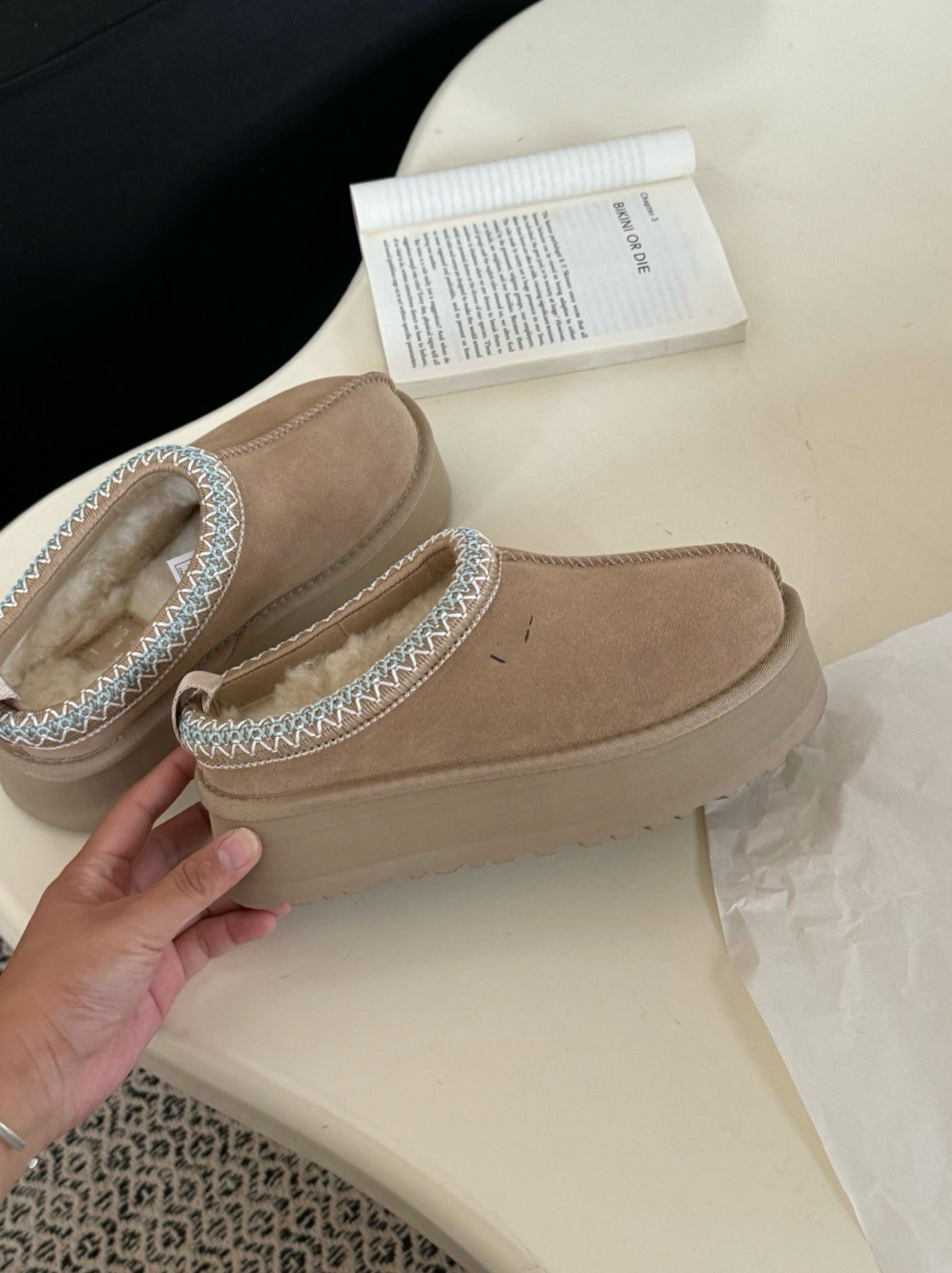 Women's Casual Slip-On Wool Snow Boots