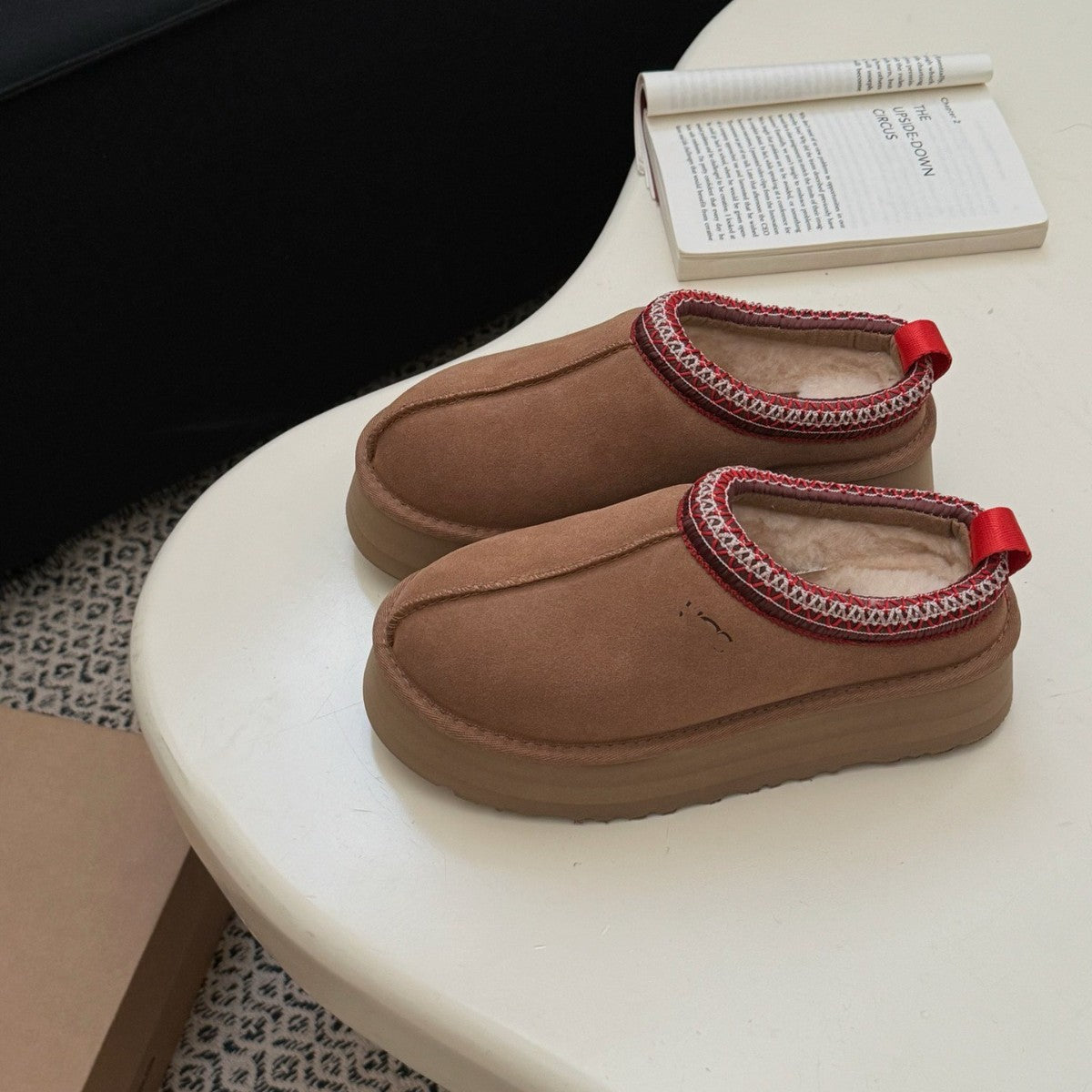 Women's Casual Slip-On Wool Snow Boots