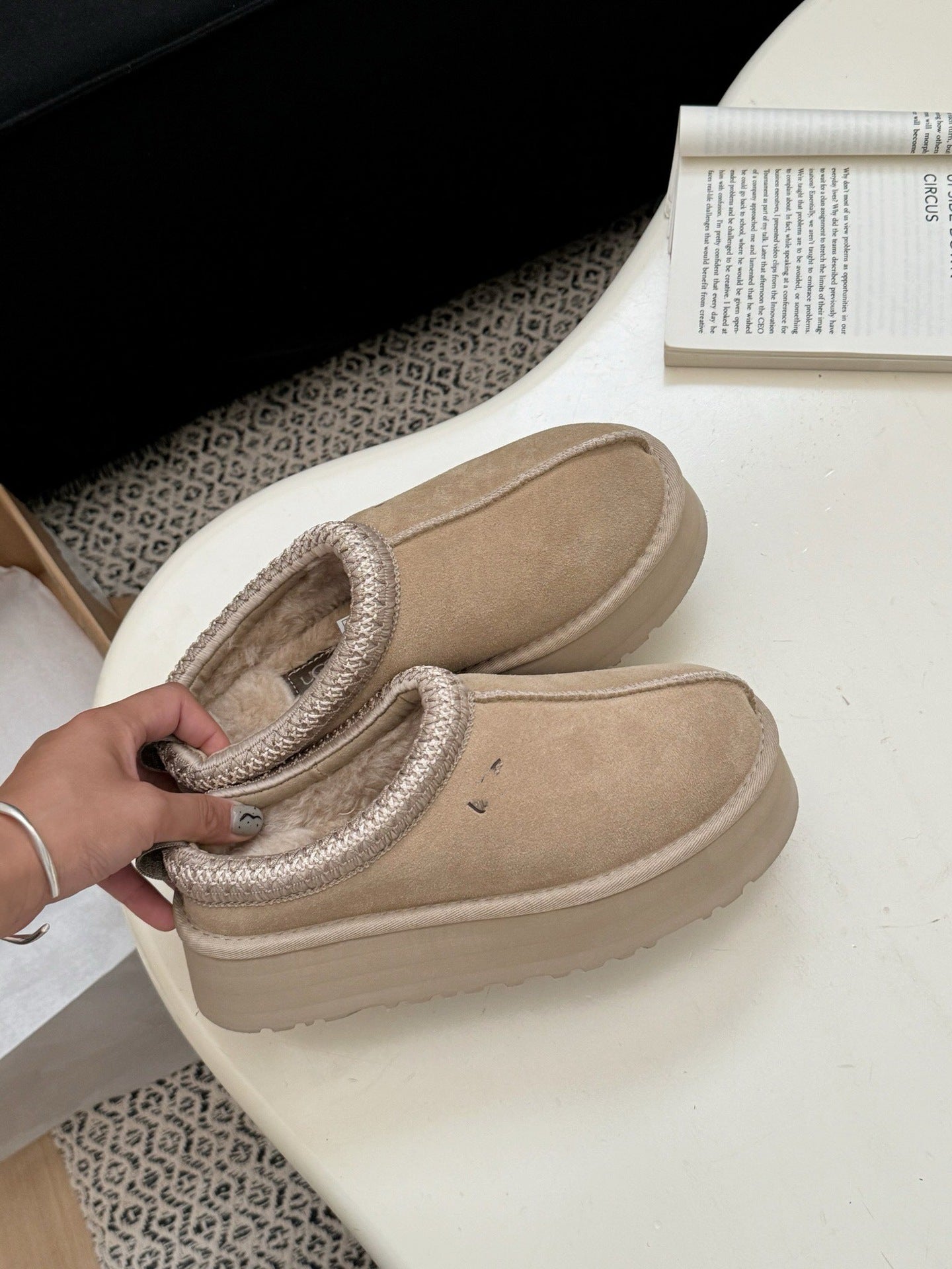 Women's Casual Slip-On Wool Snow Boots