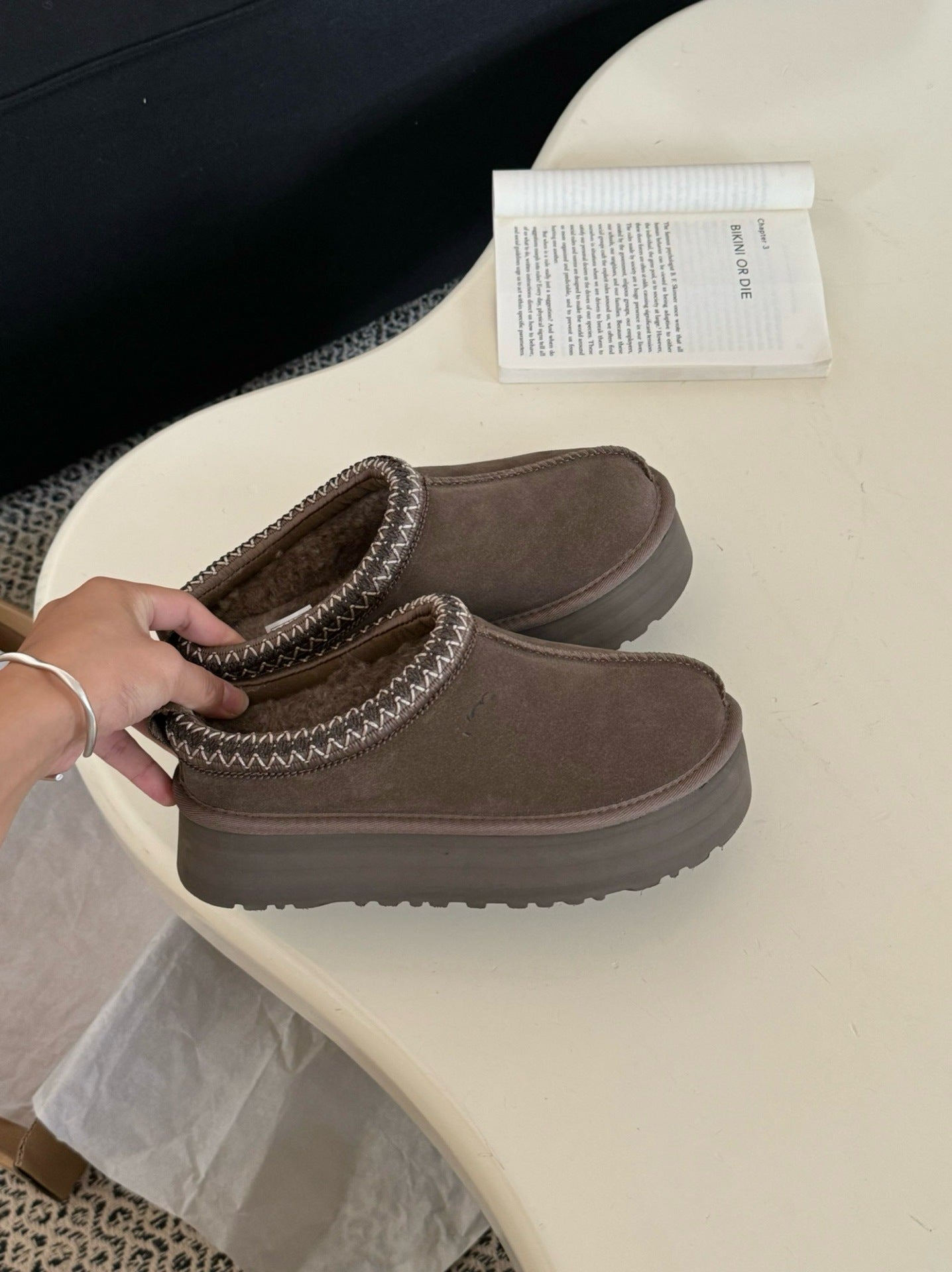 Women's Casual Slip-On Wool Snow Boots