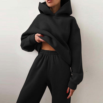 Women's Casual Solid Color Sweatsuit Set