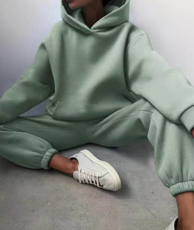 Women's Casual Solid Color Sweatsuit Set