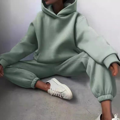 Women's Casual Solid Color Sweatsuit Set