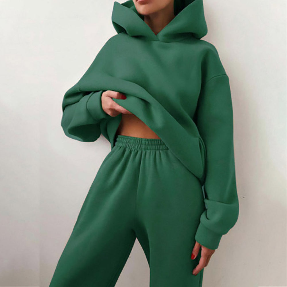 Women's Casual Solid Color Sweatsuit Set