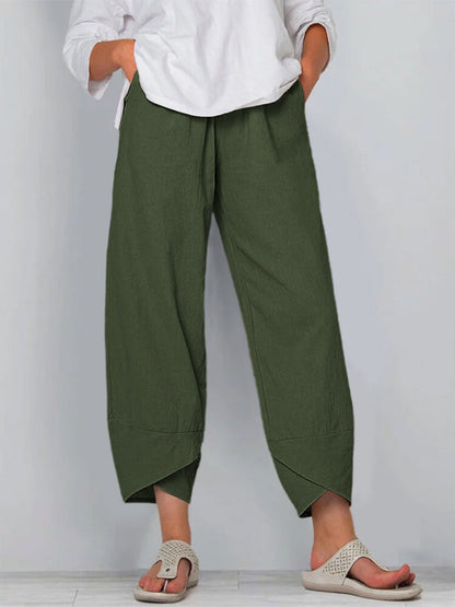 Women's Casual Straight Leg Cotton Pants