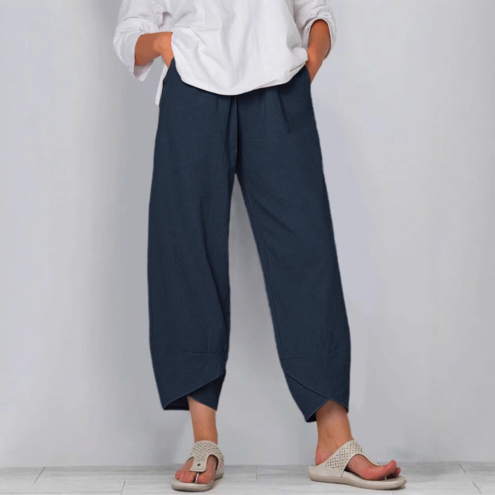 Women's Casual Straight Leg Cotton Pants