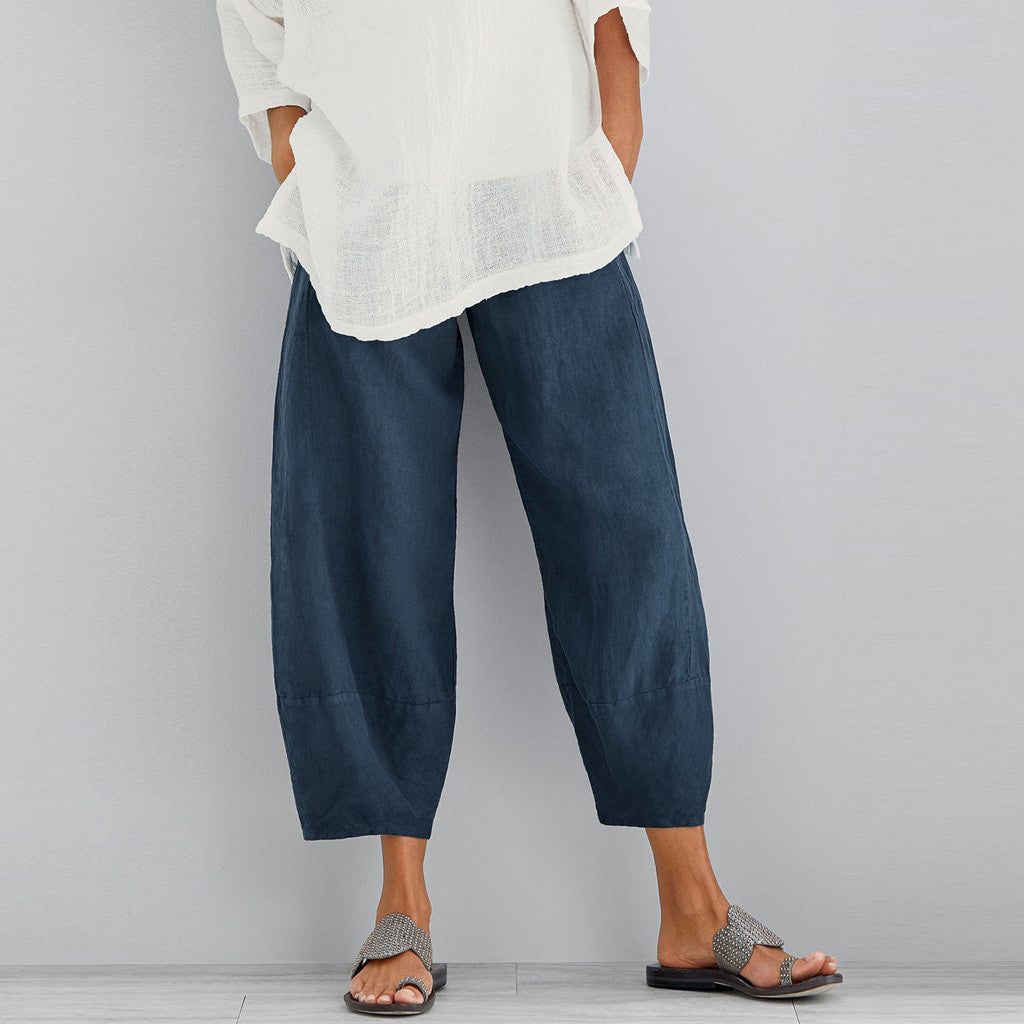 Women's Casual Straight Leg Cotton Pants