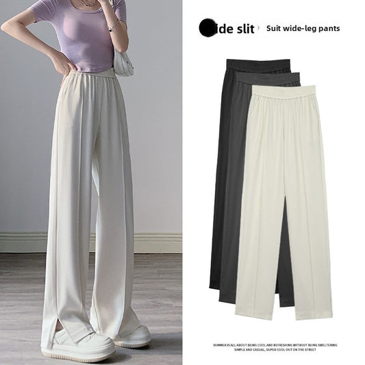 Women's casual straight-leg suit pants