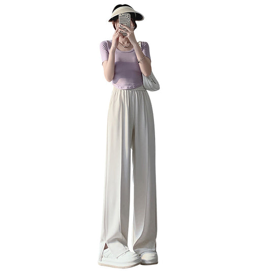 Women's casual straight-leg suit pants