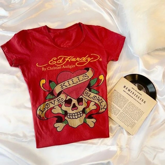 Women's casual street punk T-shirt