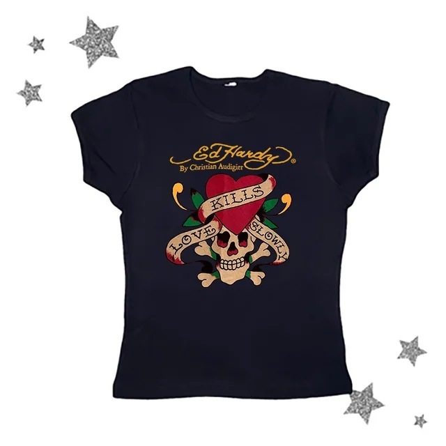 Women's casual street punk T-shirt