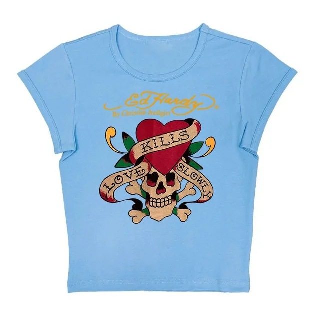 Women's casual street punk T-shirt