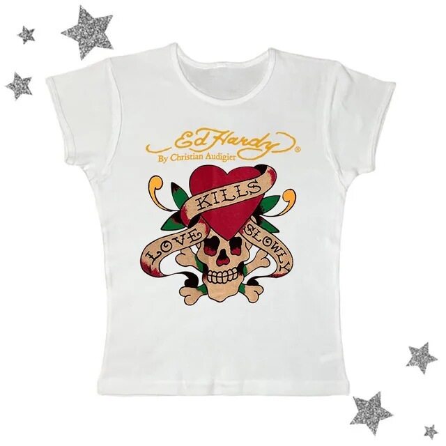 Women's casual street punk T-shirt