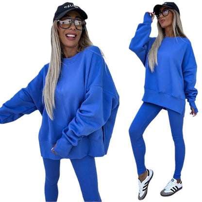 Women's Casual Sweatshirt and Pants Two-Piece Set
