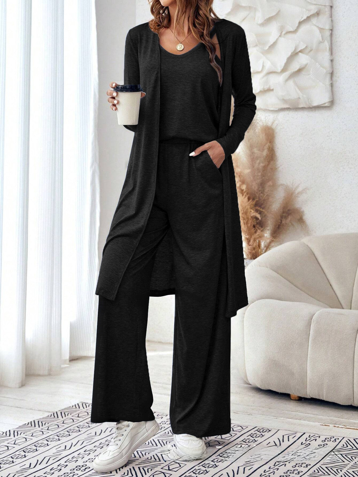Women's Casual Three-Piece Vest Suit