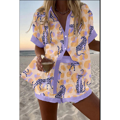Women's Casual Two-Piece Set with 3D Digital Print