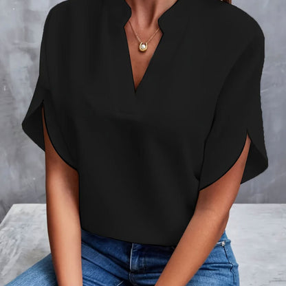 Women's Casual V-Neck Loose Shirt