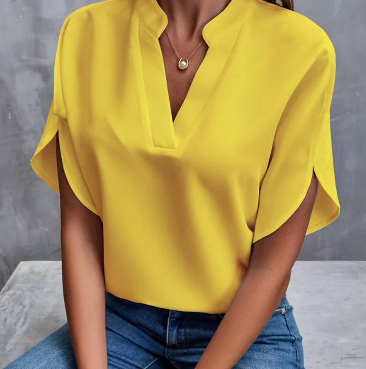 Women's Casual V-Neck Loose Shirt