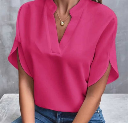 Women's Casual V-Neck Loose Shirt