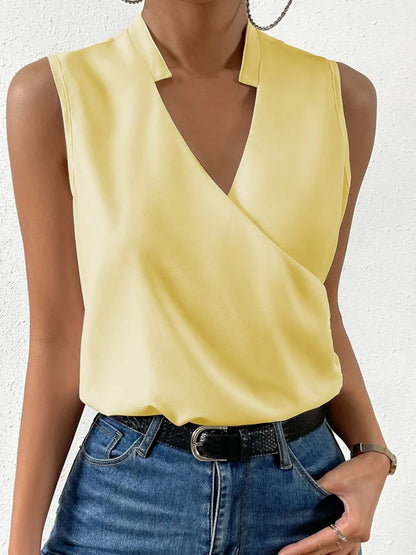 Women's Casual V-Neck Sleeveless T-Shirt