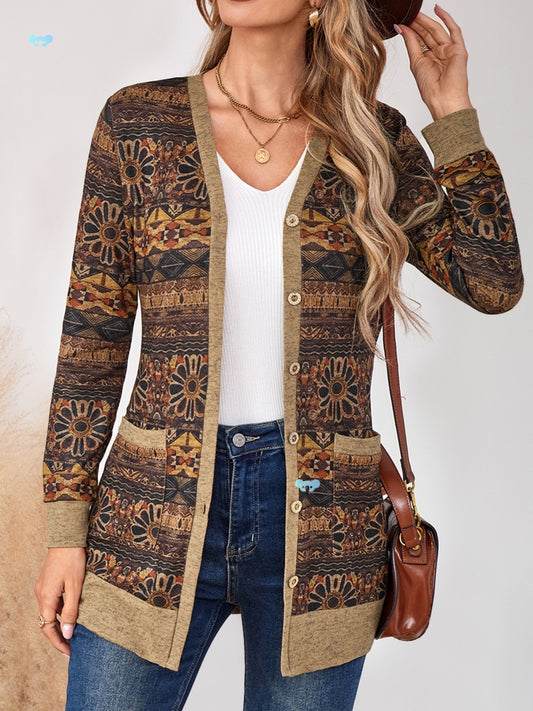 Women's Casual V Neck Stretch Cardigan