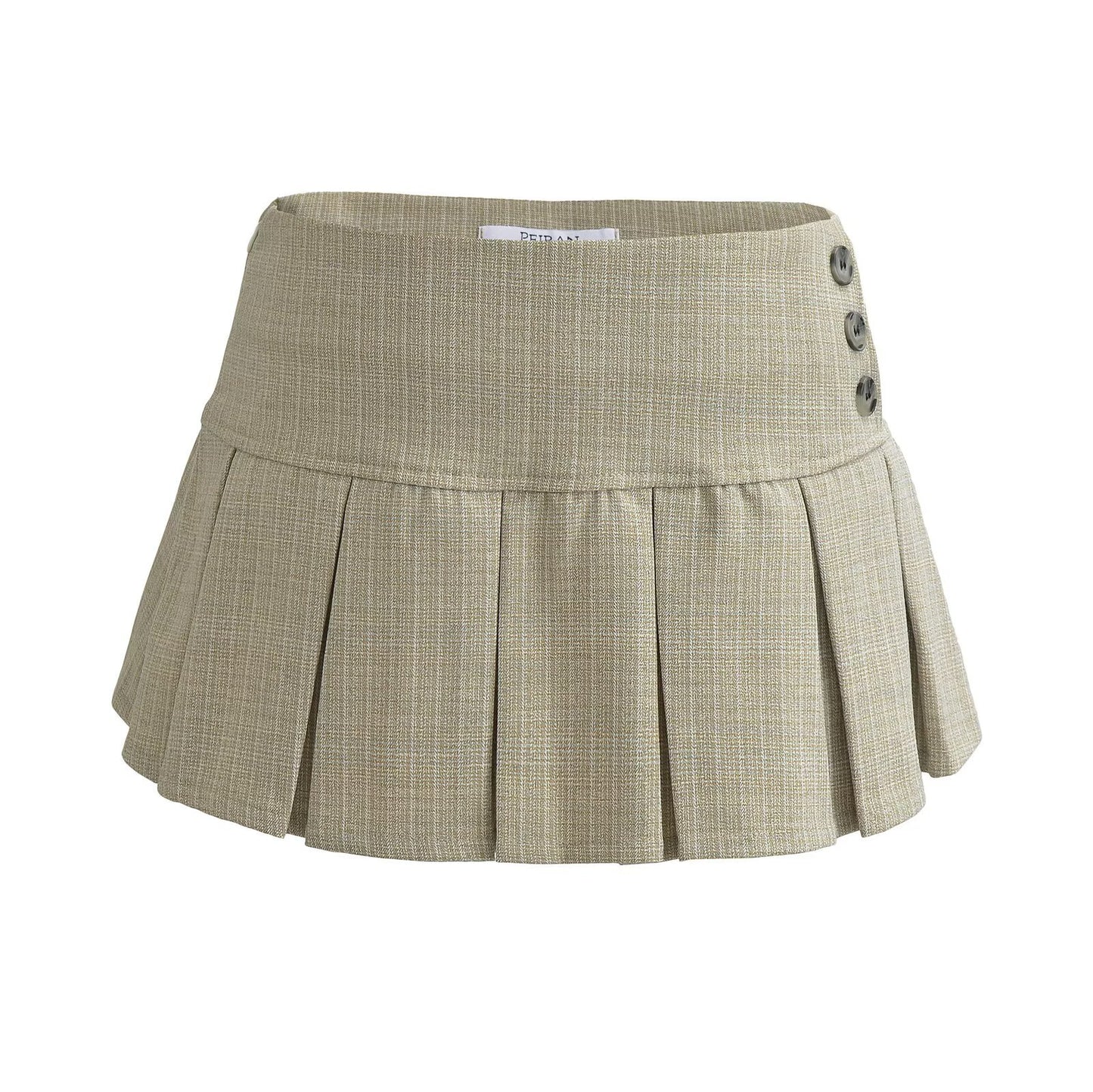 Women's casual vintage pleated half-length skirt, straight style