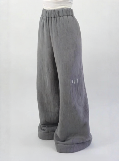 Women's Casual Wide Leg Cotton Pants