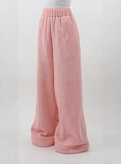 Women's Casual Wide Leg Cotton Pants