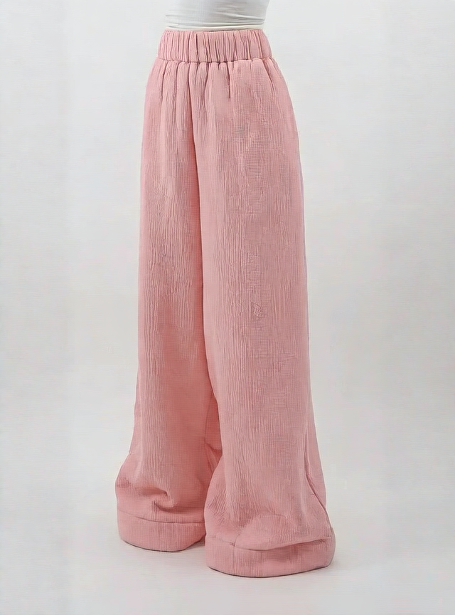 Women's Casual Wide Leg Cotton Pants