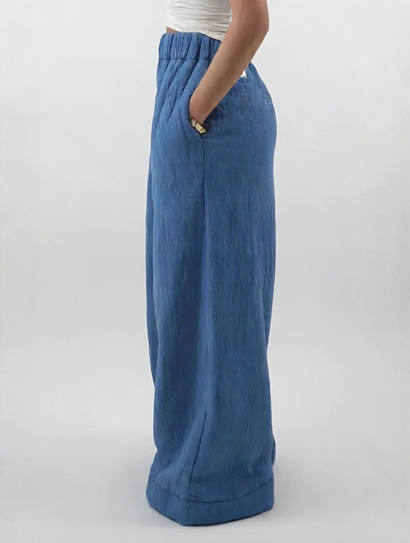 Women's Casual Wide Leg Cotton Pants