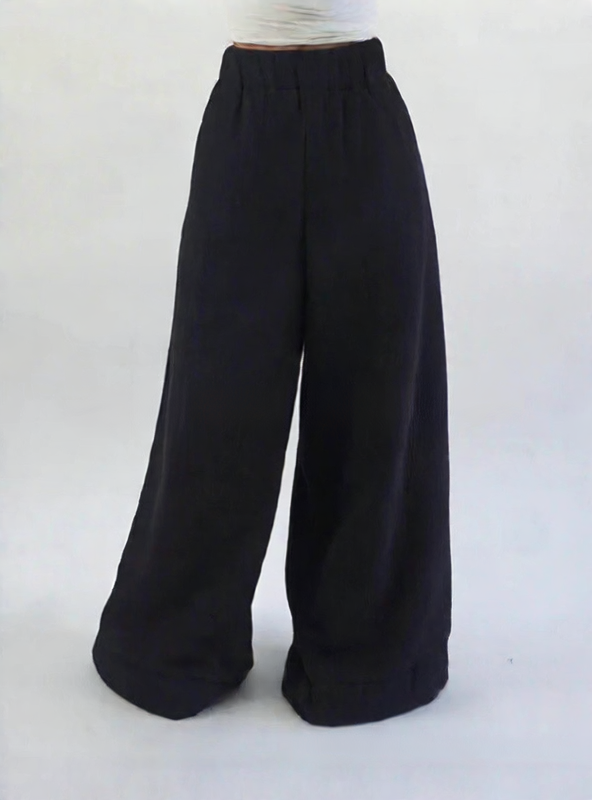 Women's Casual Wide Leg Cotton Pants