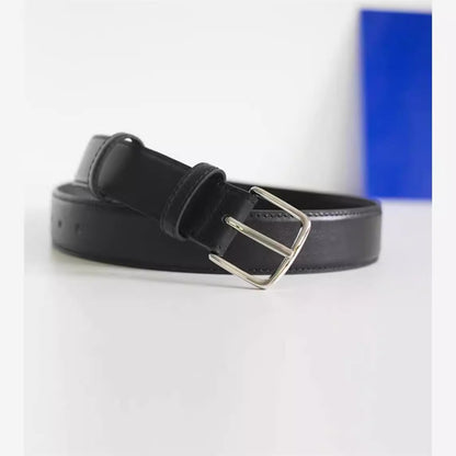 Women's Classic Cowhide Leather Belt with Pin Buckle