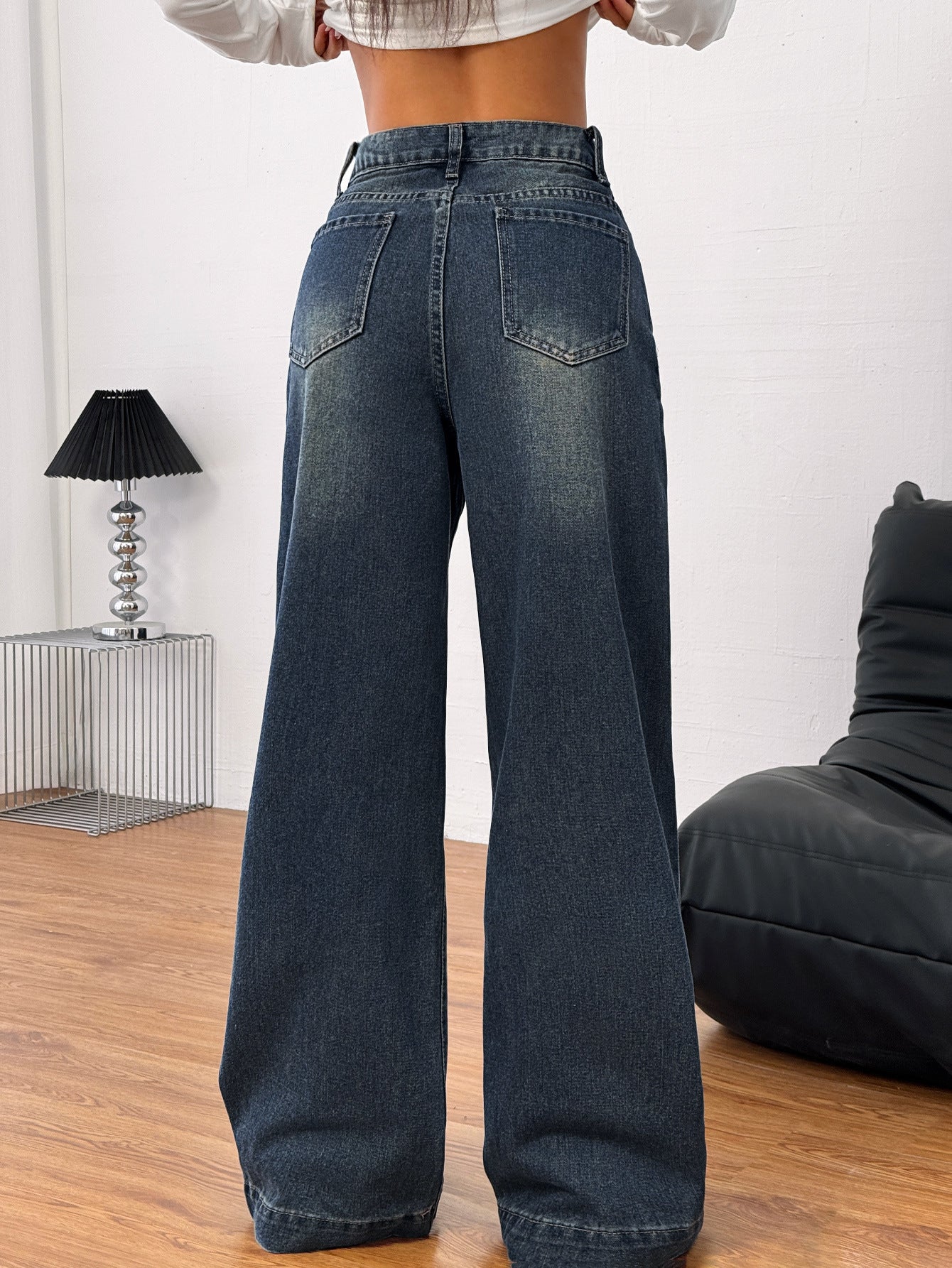 Women's Classic Straight Leg Denim Trousers