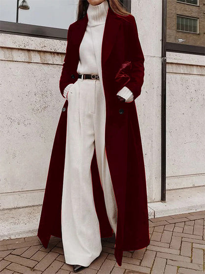 Women's Clothing Amazon Casual Long Warm Woolen Coat