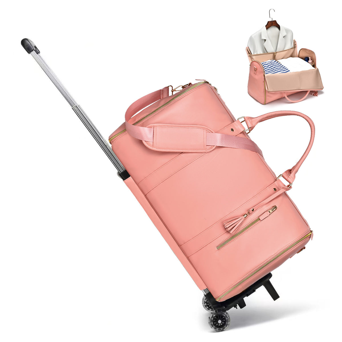 Women's clothing trolley luggage bag