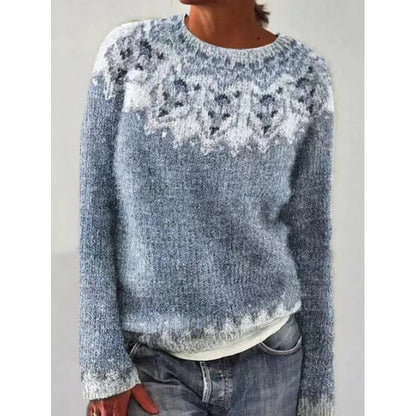 Women's Color-block Knit Pullover Sweater