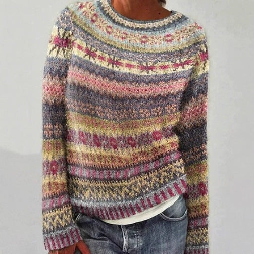 Women's Color Block Pullover Sweater