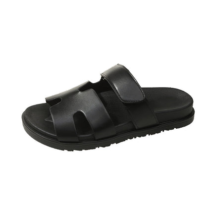 Women's Color Block Velcro Beach Slippers