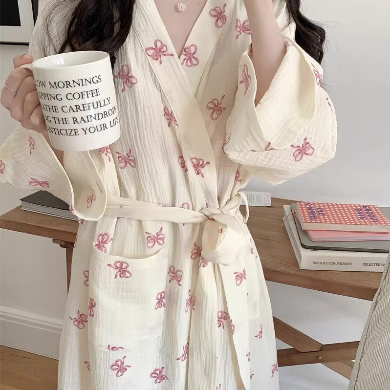 Women's Comfortable Bow Nightgown