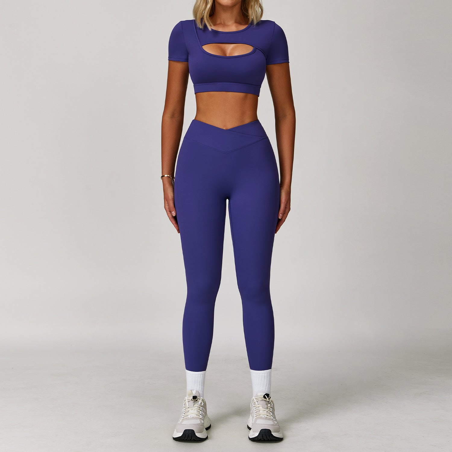 Women's Contrast Color Yoga Sportswear Set
