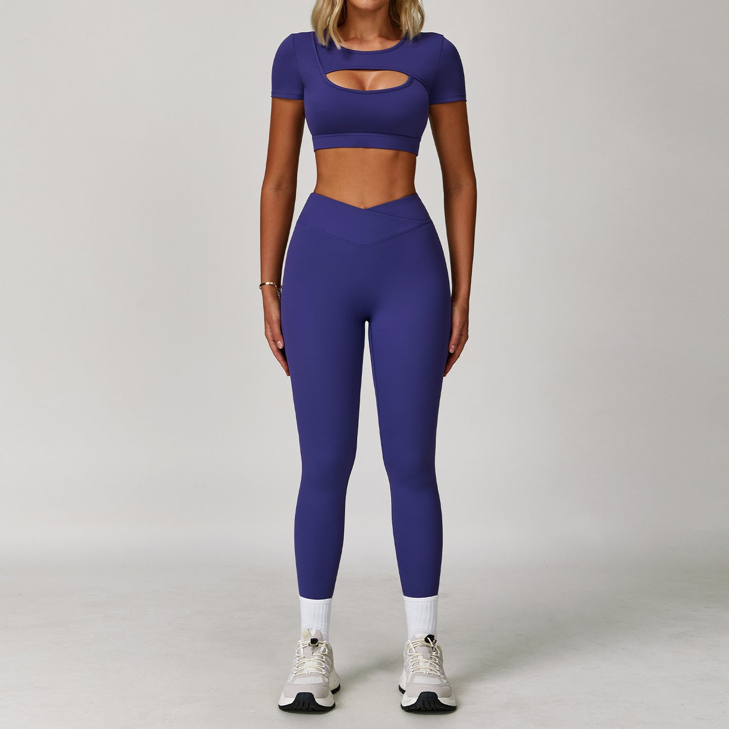 Women's Contrast Color Yoga Sportswear Set