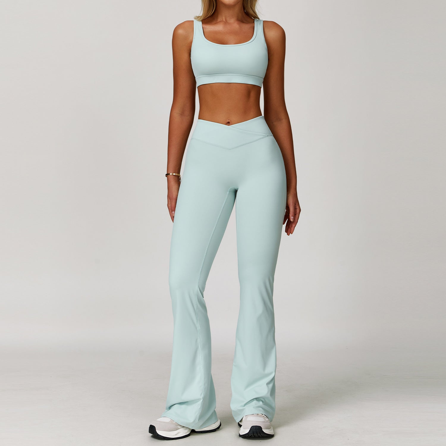 Women's Contrast Yoga Fitness Set