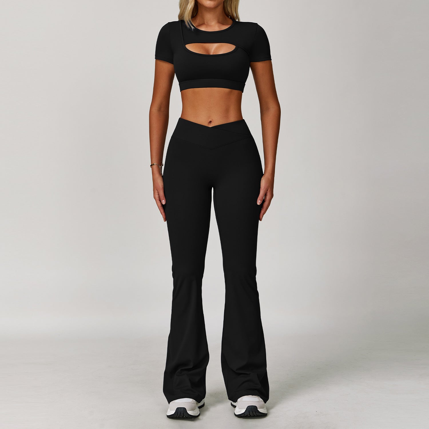 Women's Contrast Yoga Fitness Set